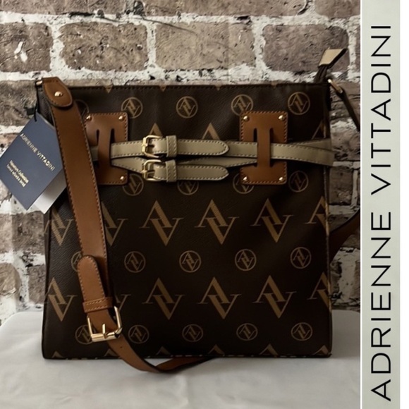 Adrienne Vittadini Satchel w/Buckle‎ Detail - Picture 1 of 13